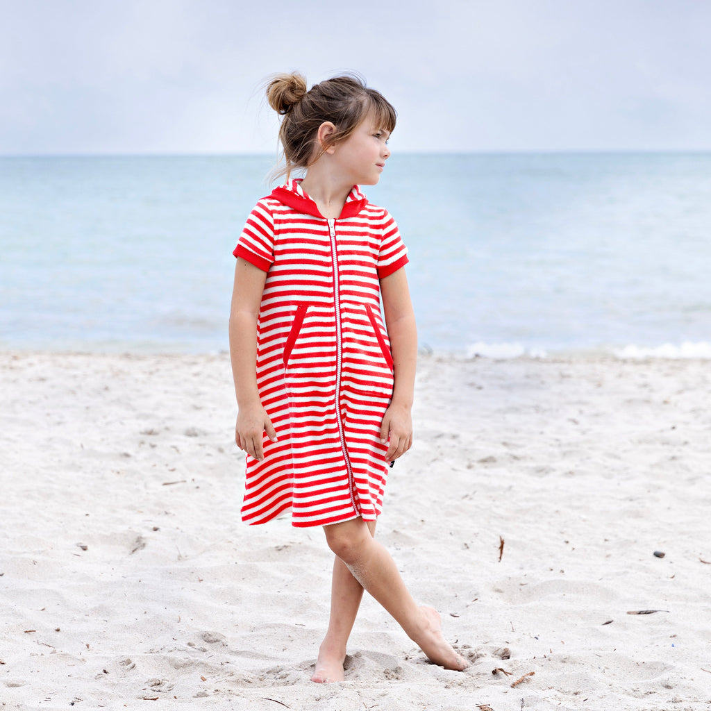 Strawberry Striped Terry Dress