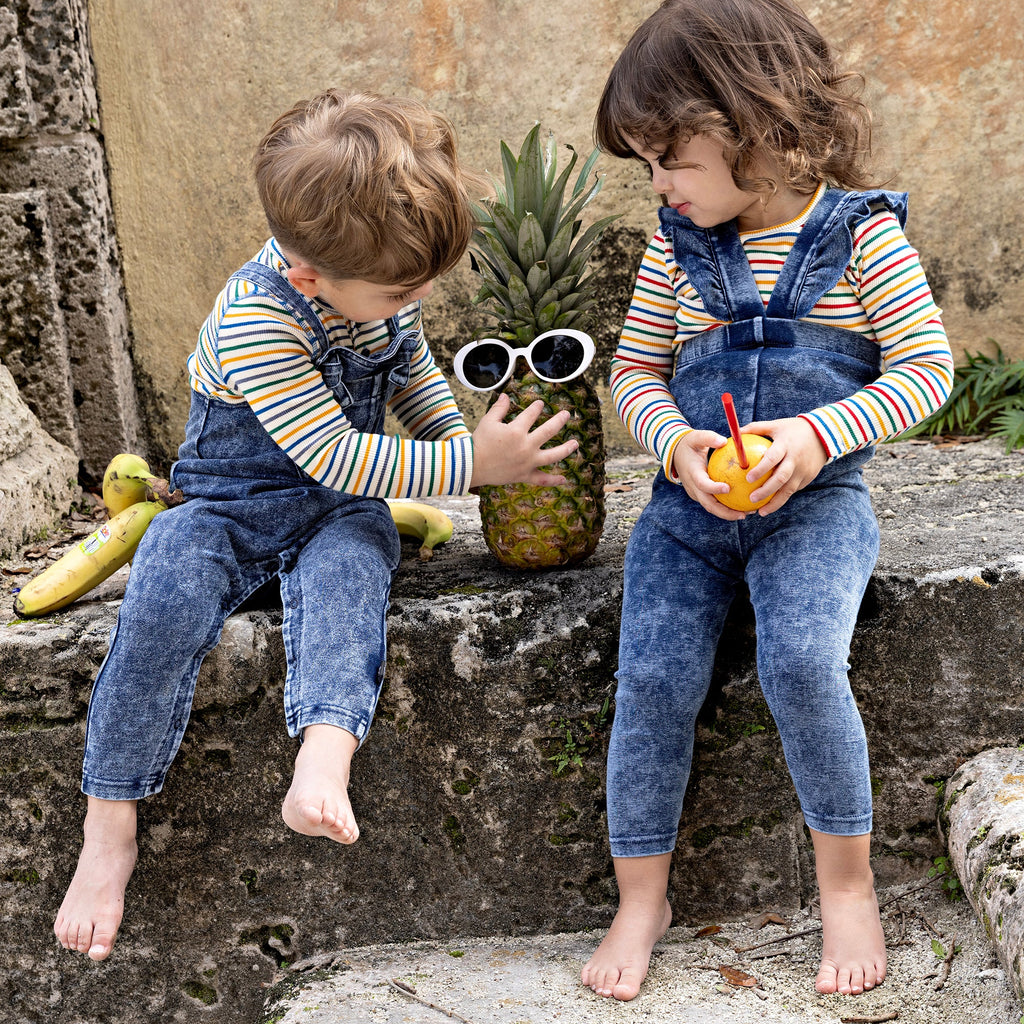 Blue Denim Jersey Romper