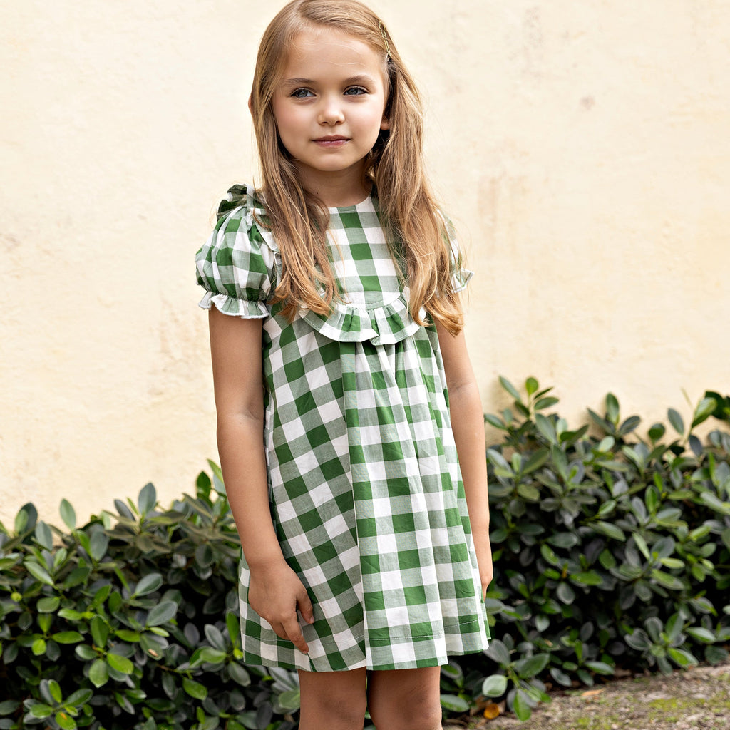 Gingham Dress With Ruffle Detail