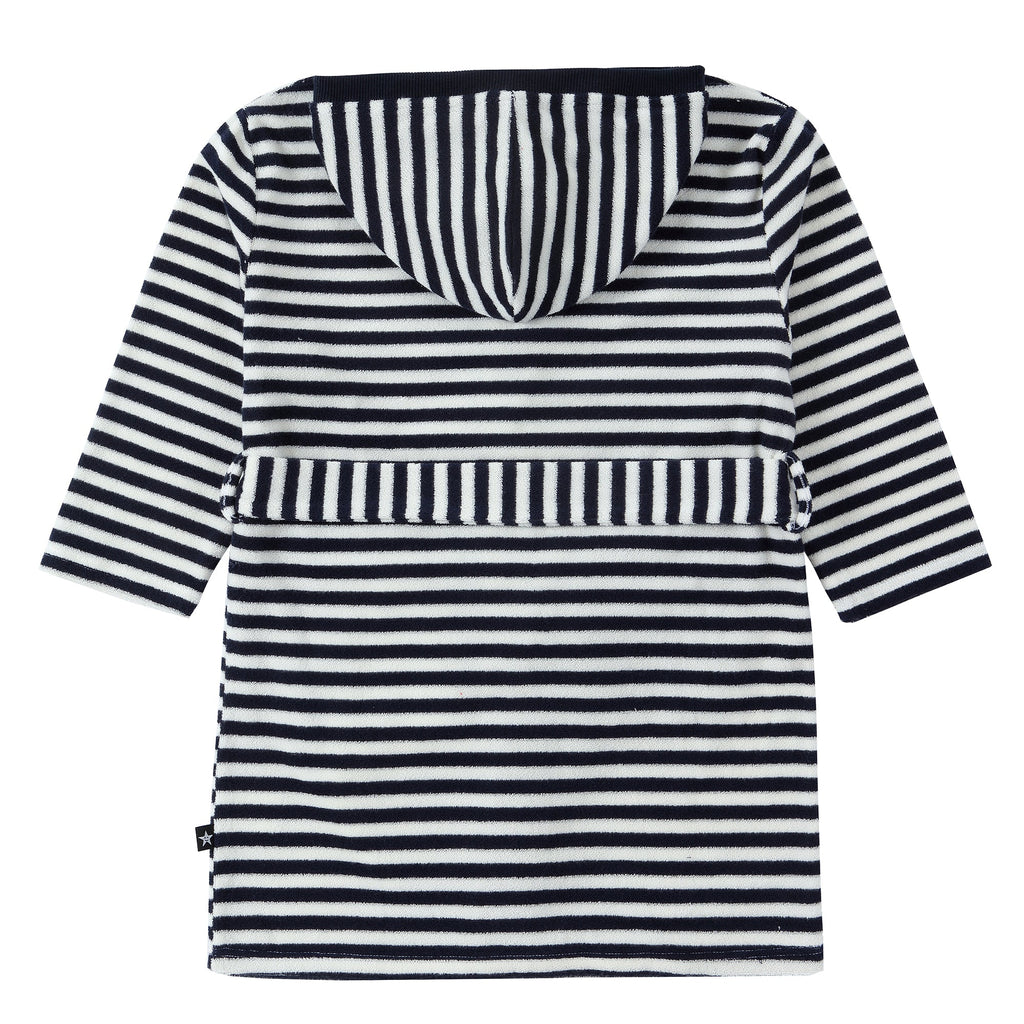 Navy Striped Terry Robe