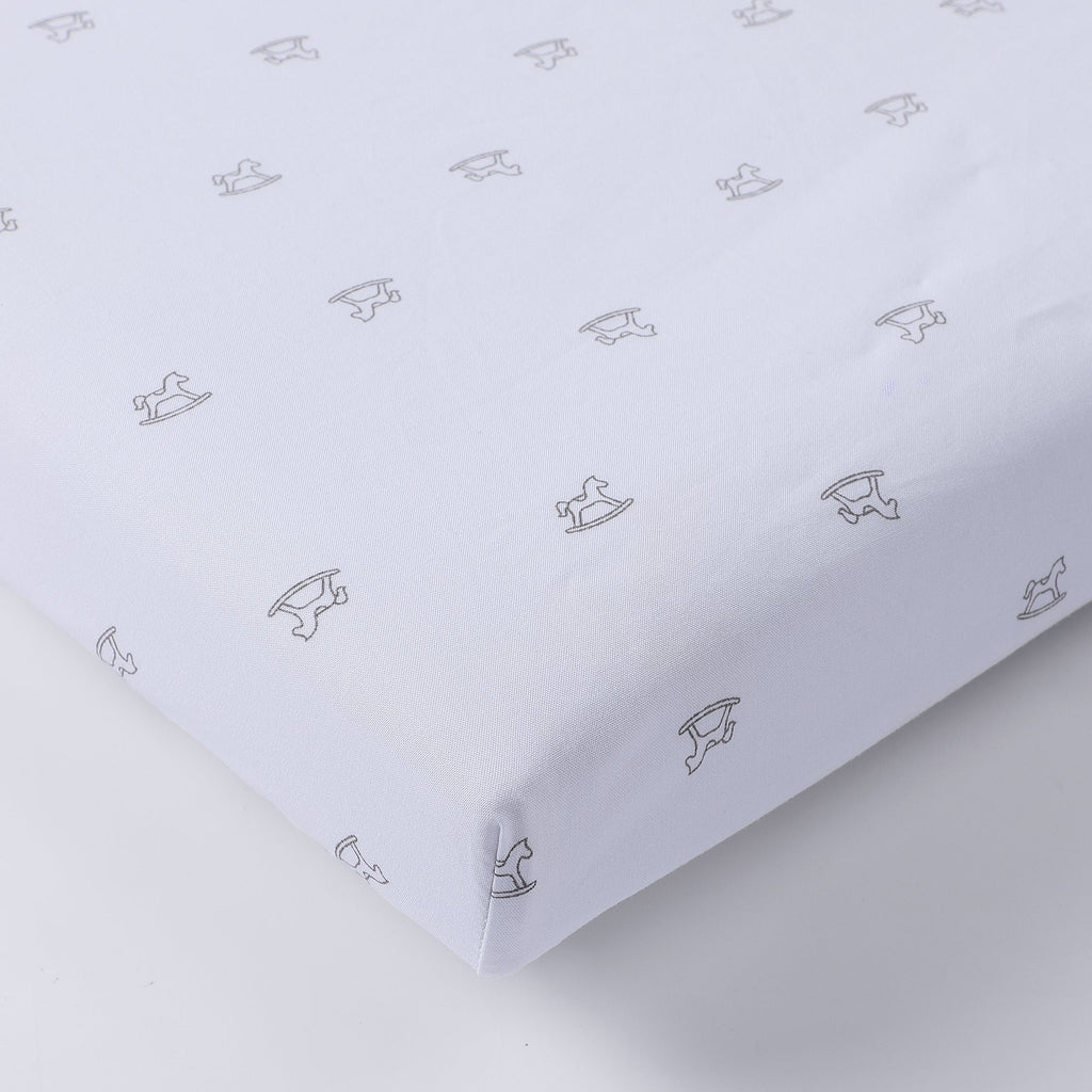 Horse Printed Crib Sheet