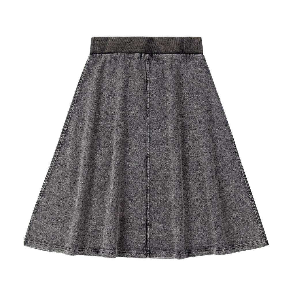 Teens Black Denim Wash Skirt