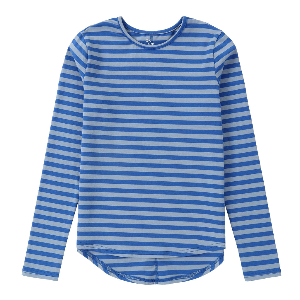 Blue and Grey Striped T-Shirt