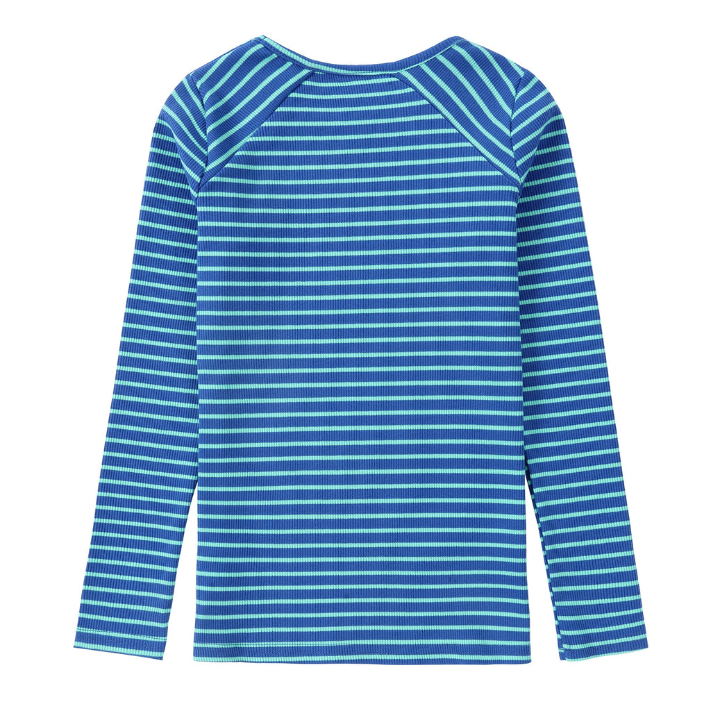 Blue and Mint Green Stripe T-Shirt