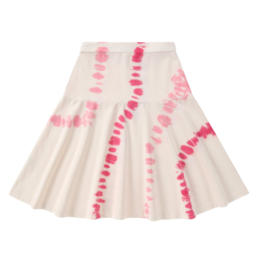 Pink Stitch Dye Flared Skirt