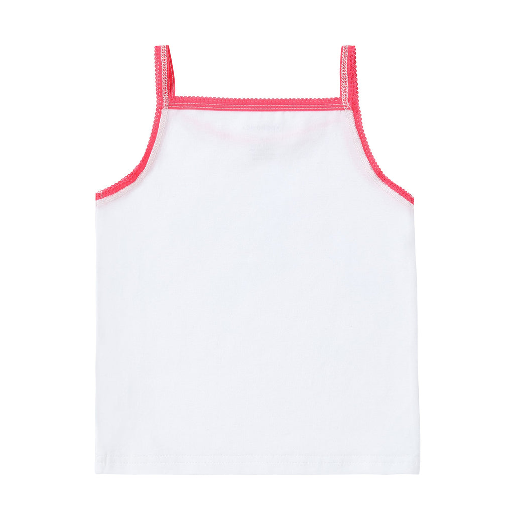 Girl 3pc Undershirt - White/ Colored Trim