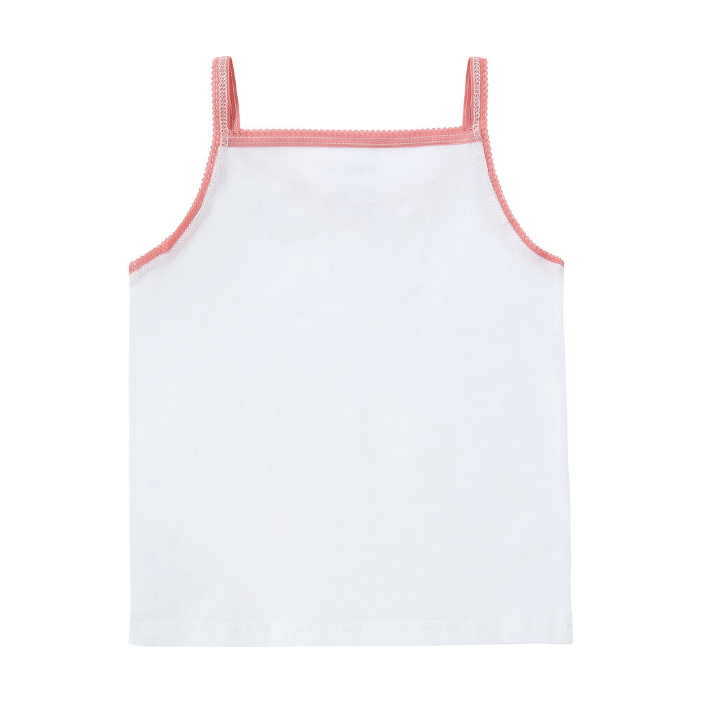 Girl 3pc Undershirt - White/ Colored Trim