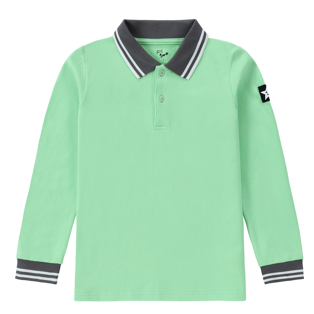 Mint Green Long Sleeve Polo