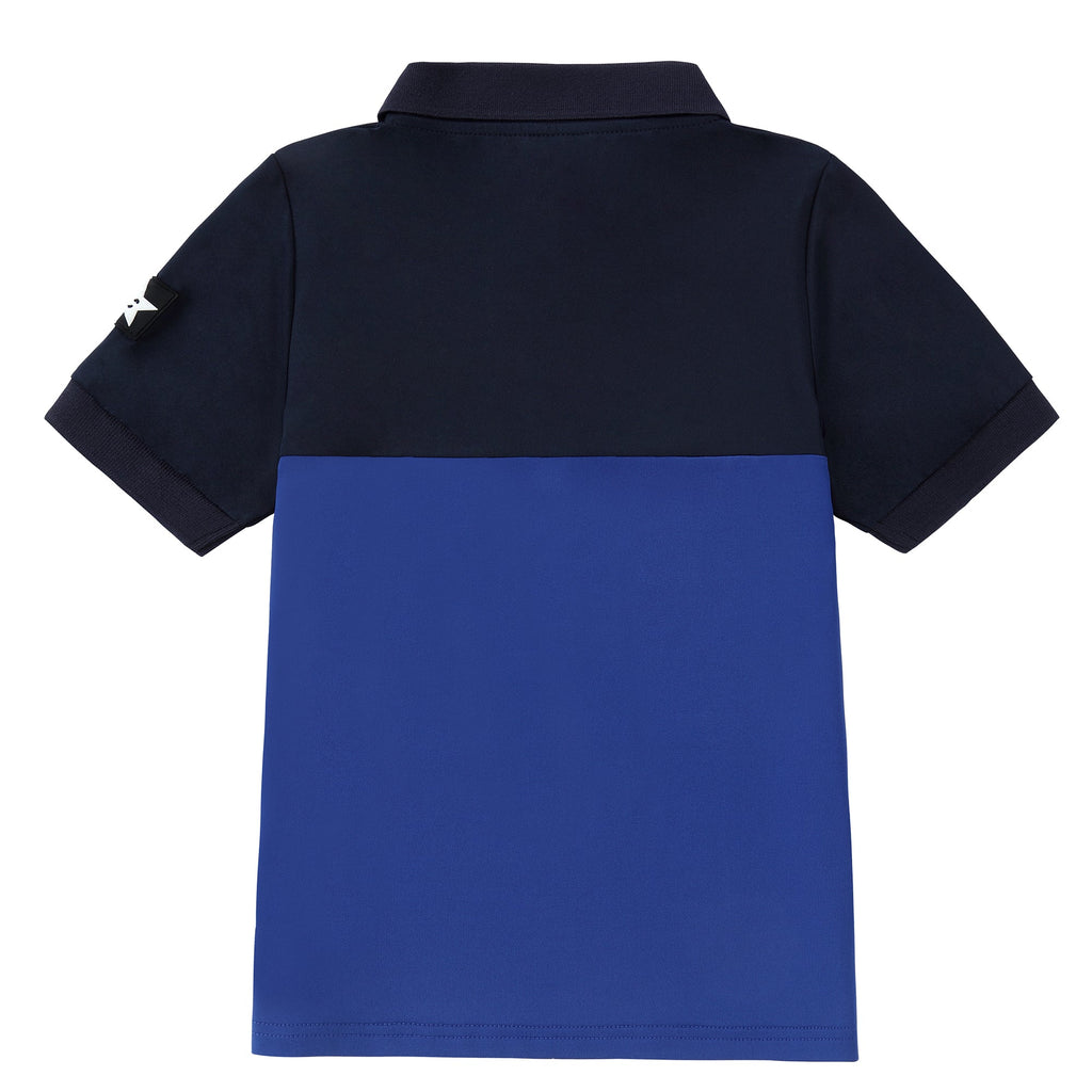 Royal Blue Colorblock Short Sleeve Polo