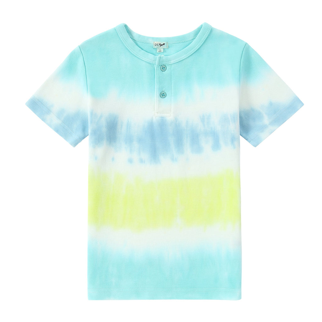 Tie Dyed Stripe Henley