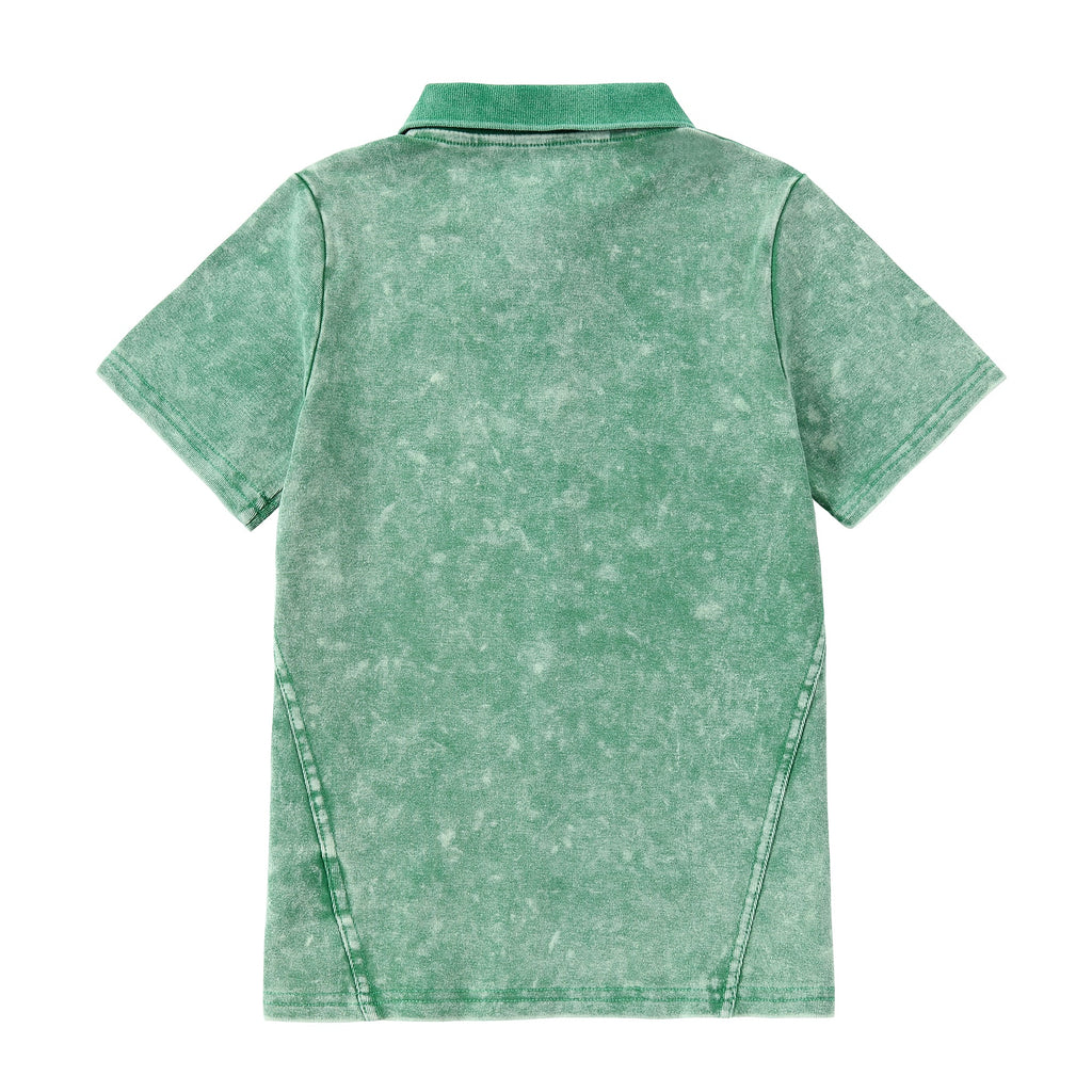 Green Wash Short Sleeve Polo