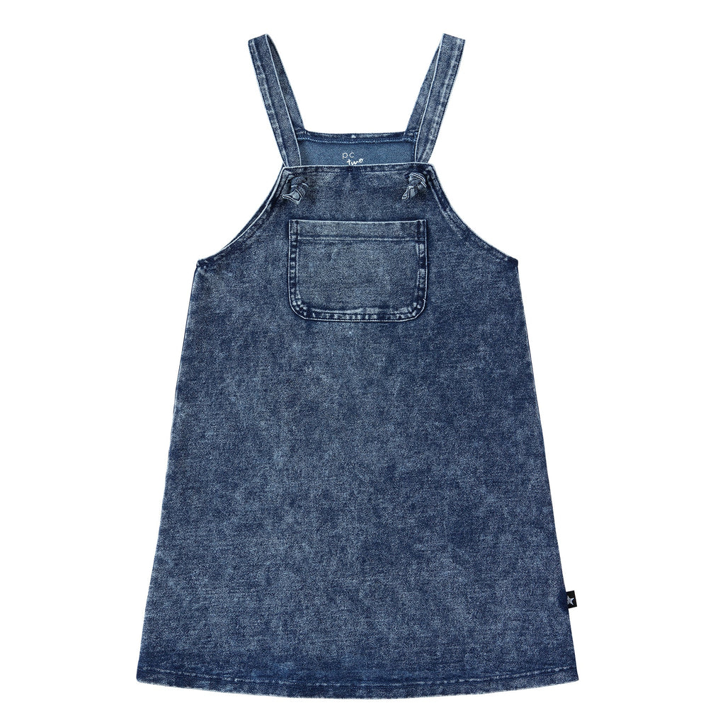 Blue Denim Jersey Jumper With Pocket Detail