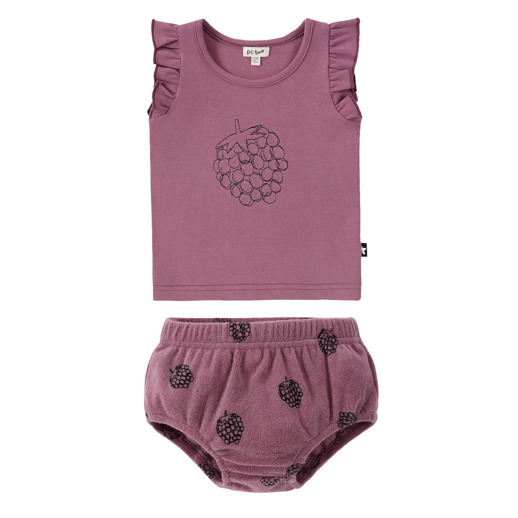 Raspberry Tank and Terry Bloomer Set