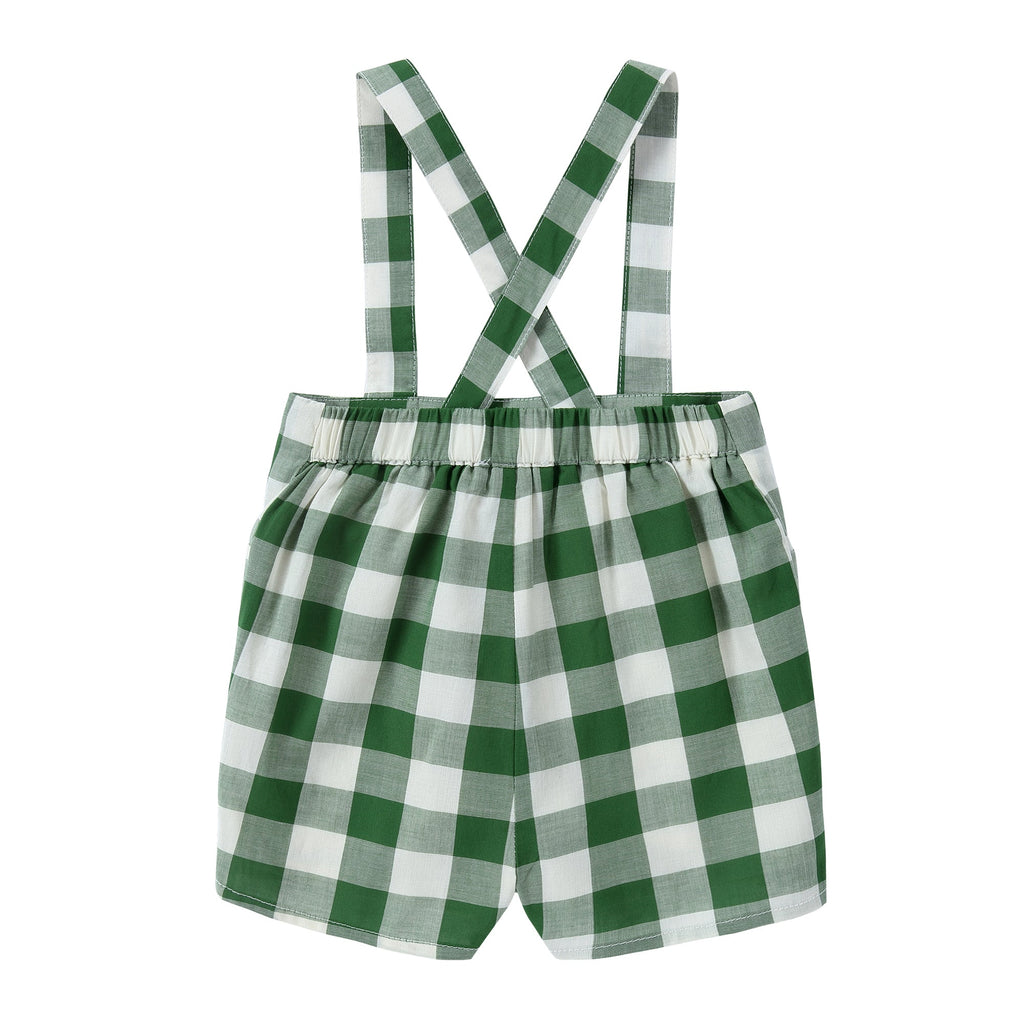 Gingham Suspender Shorts