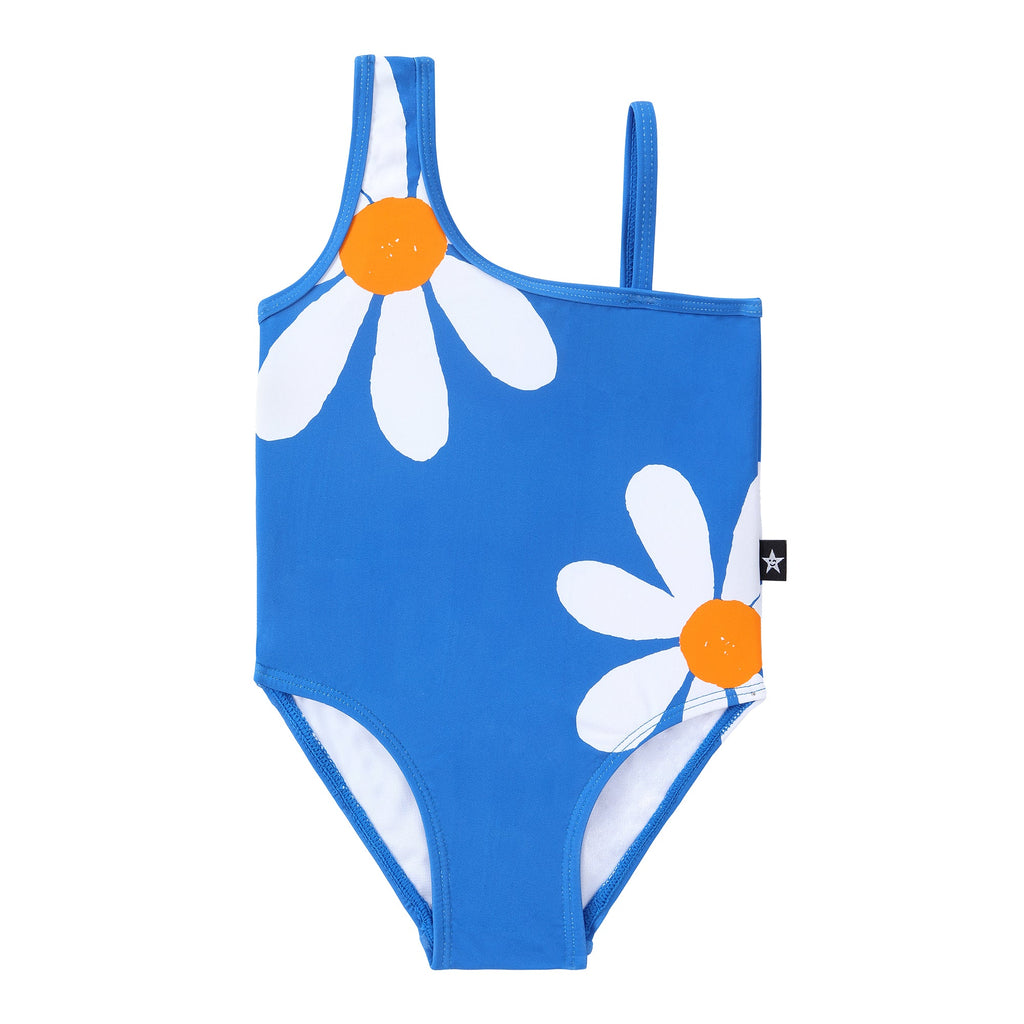 Royal Blue Sunflower Print Bathingsuit