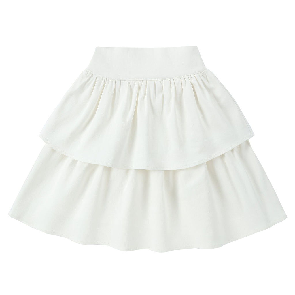 White Two Tiered Skirt