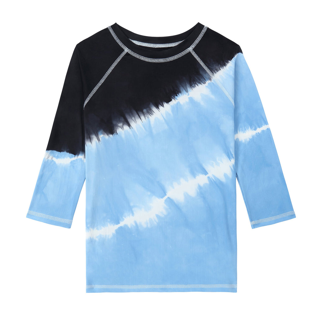 Blue Tie Dye Swim Shirt