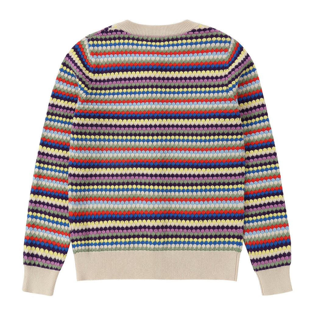 Colorful Stripe Knit Cardigan