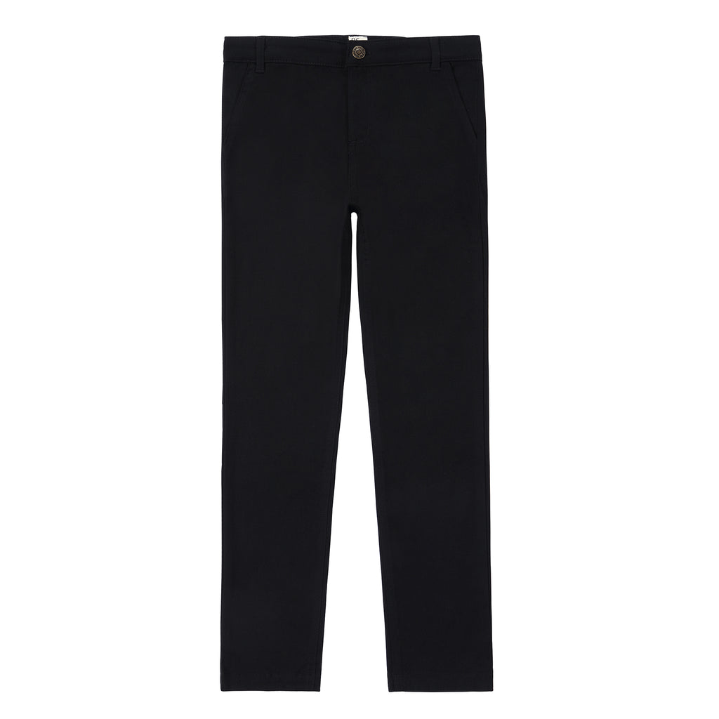 Black Slit Pocket Chino