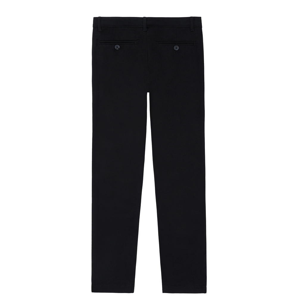 Black Slit Pocket Chino