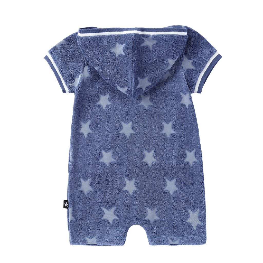 Blue Star Terry Zip-up Romper