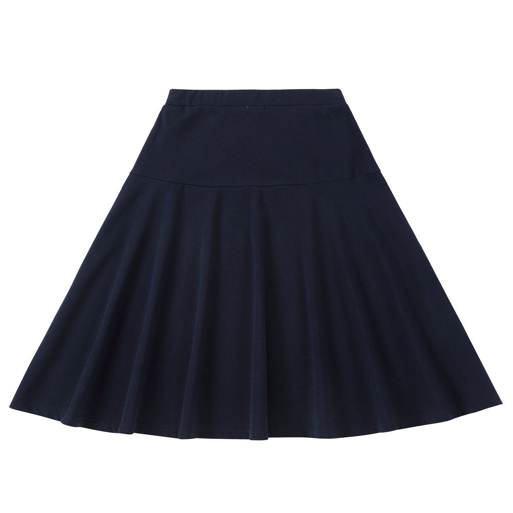 Navy Flared Skirt