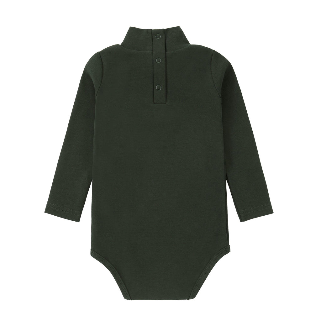 Green Mock Neck Onesie