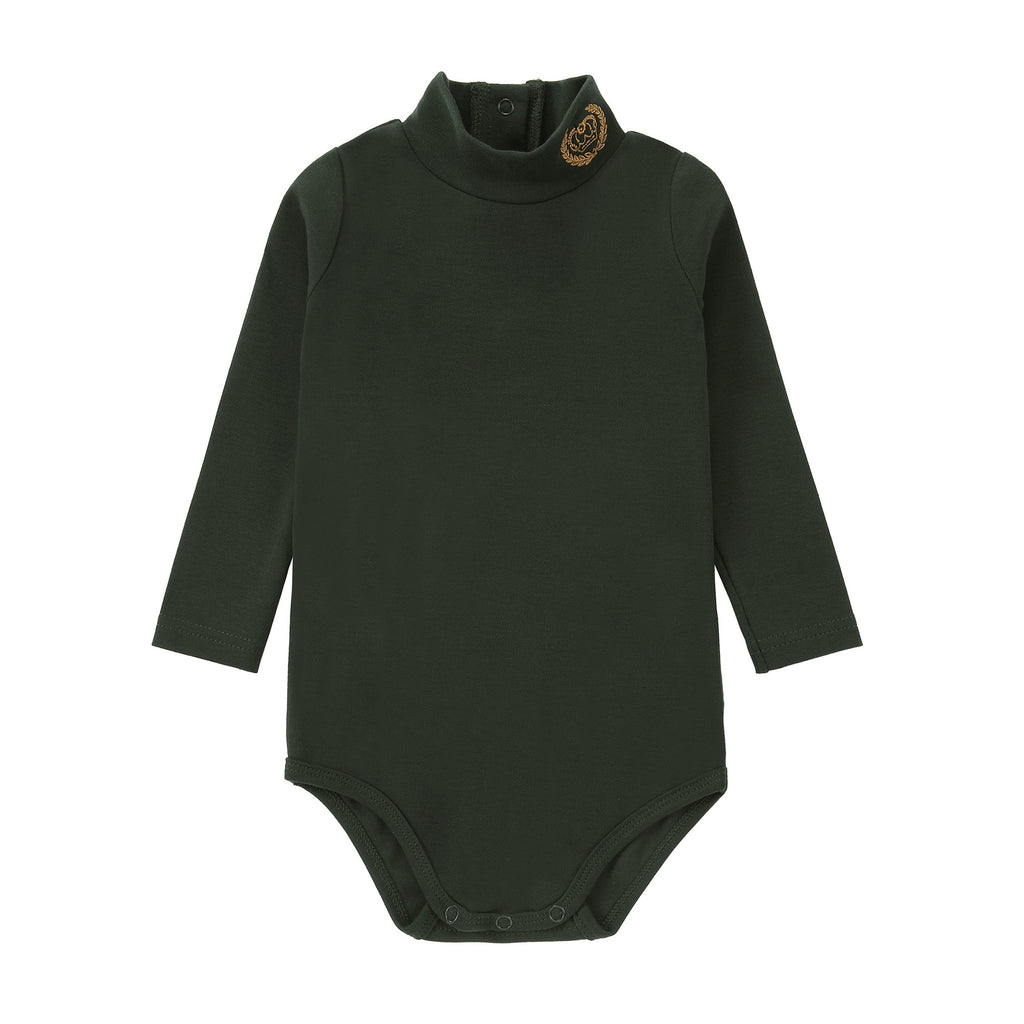 Green Mock Neck Onesie