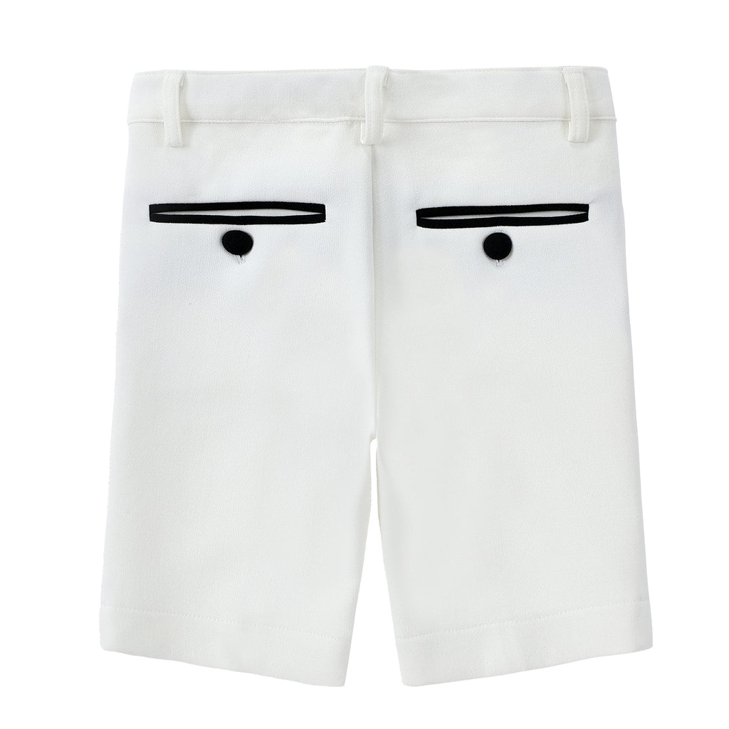 Ivory Shorts With Black Accents