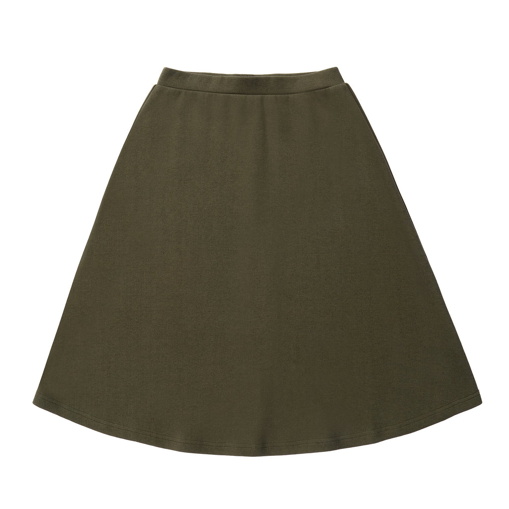 Teens Deep Olive A-line Skirt