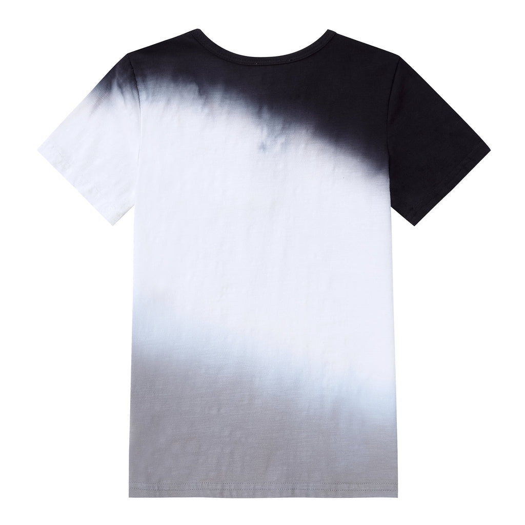 Black, White, And Grey Tie Dye Henley