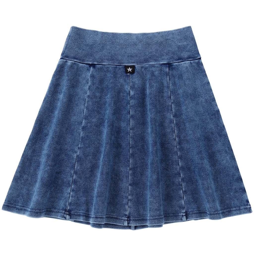 Blue Stretch Denim Pocket Skirt