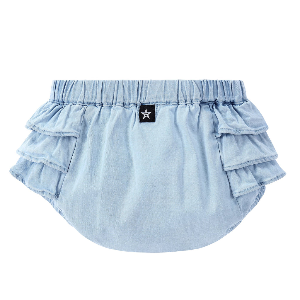 Light Blue Denim Ruffle Bloomer