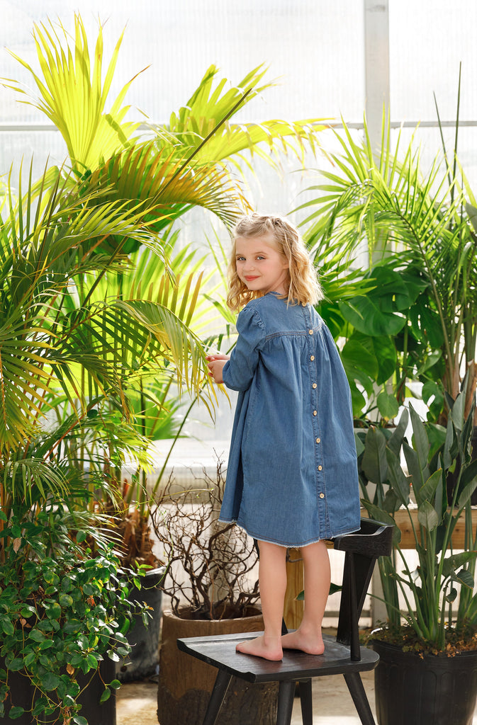 Girls Blue Denim Dress