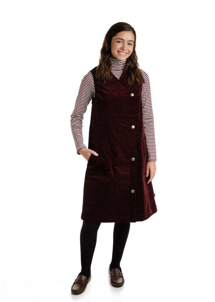 Teens plum Corduroy Dress