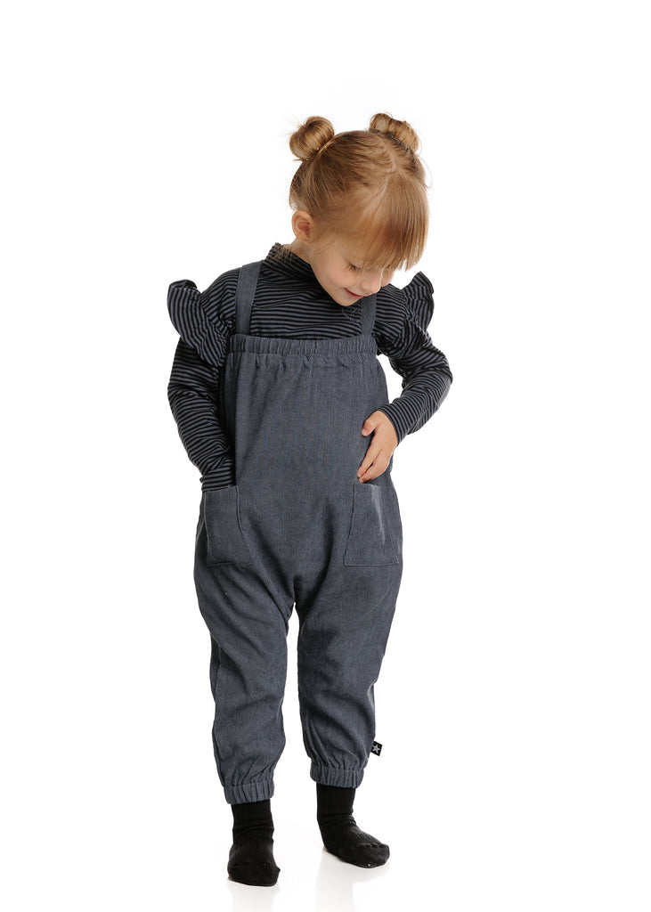 Slate Blue Corduroy Romper