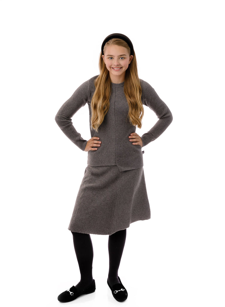 Knit Skirt in Grey