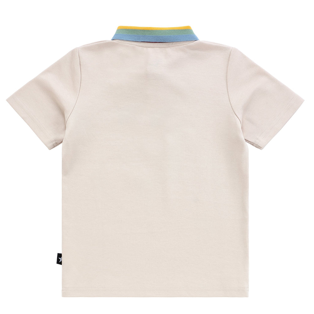 Boys Tan Rainbow Polo