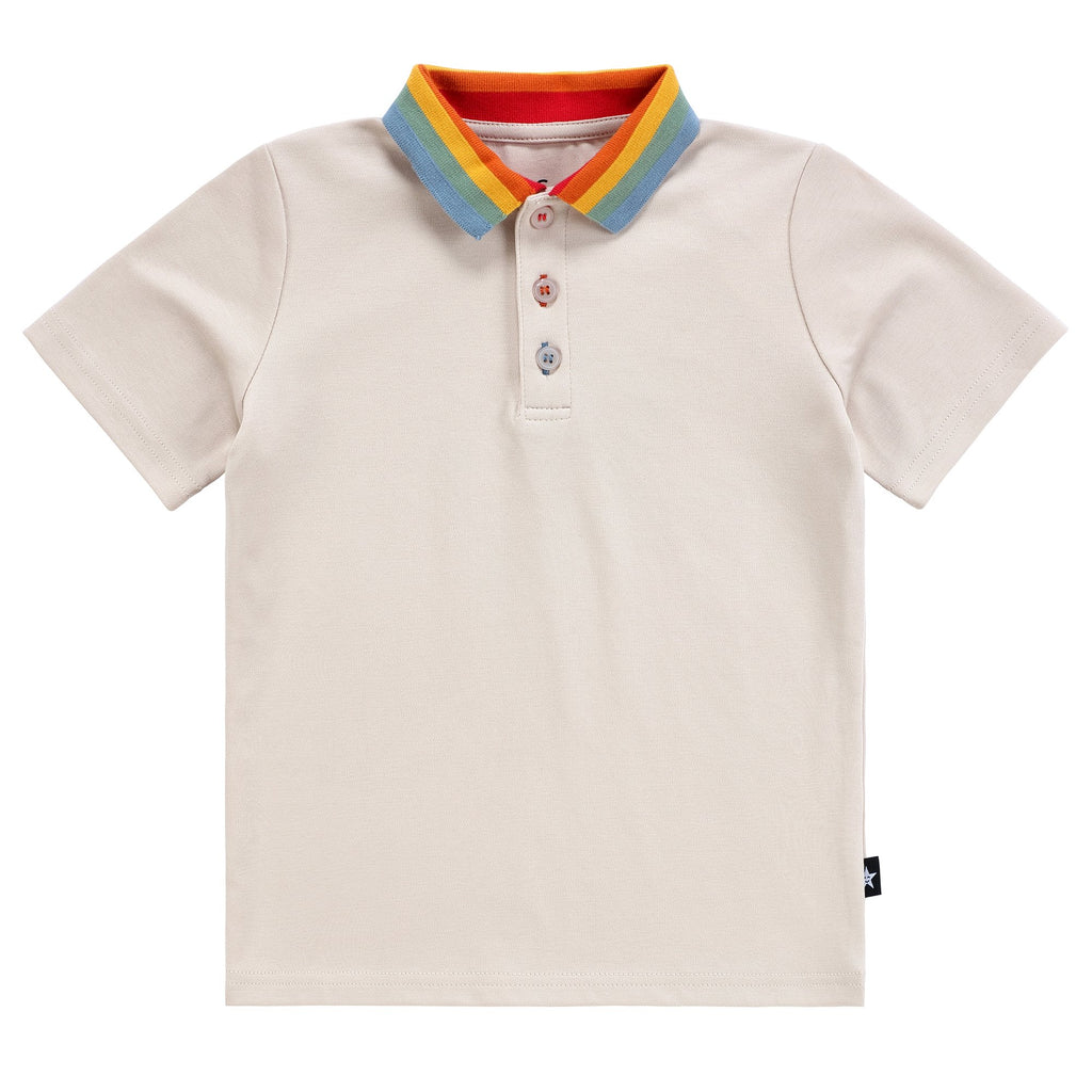 בנים Tan Rainbow Polo