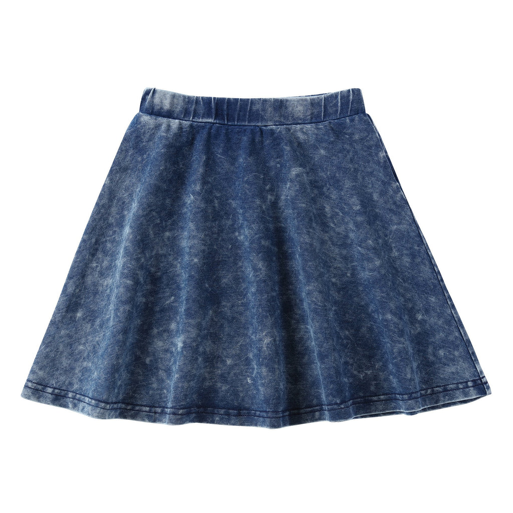 Girls Basic Blue Denim Skirt | Petit Rack