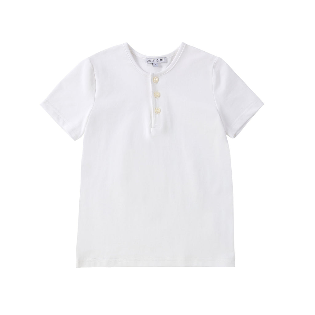 Ivory Jersey Mandarin Shirt