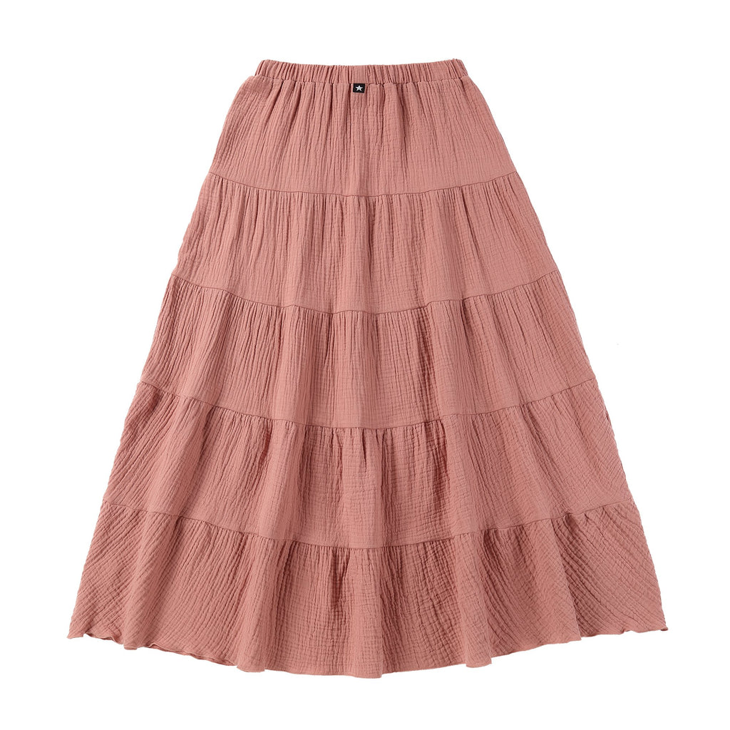 Blush Muslin Maxi Tiered Skirt