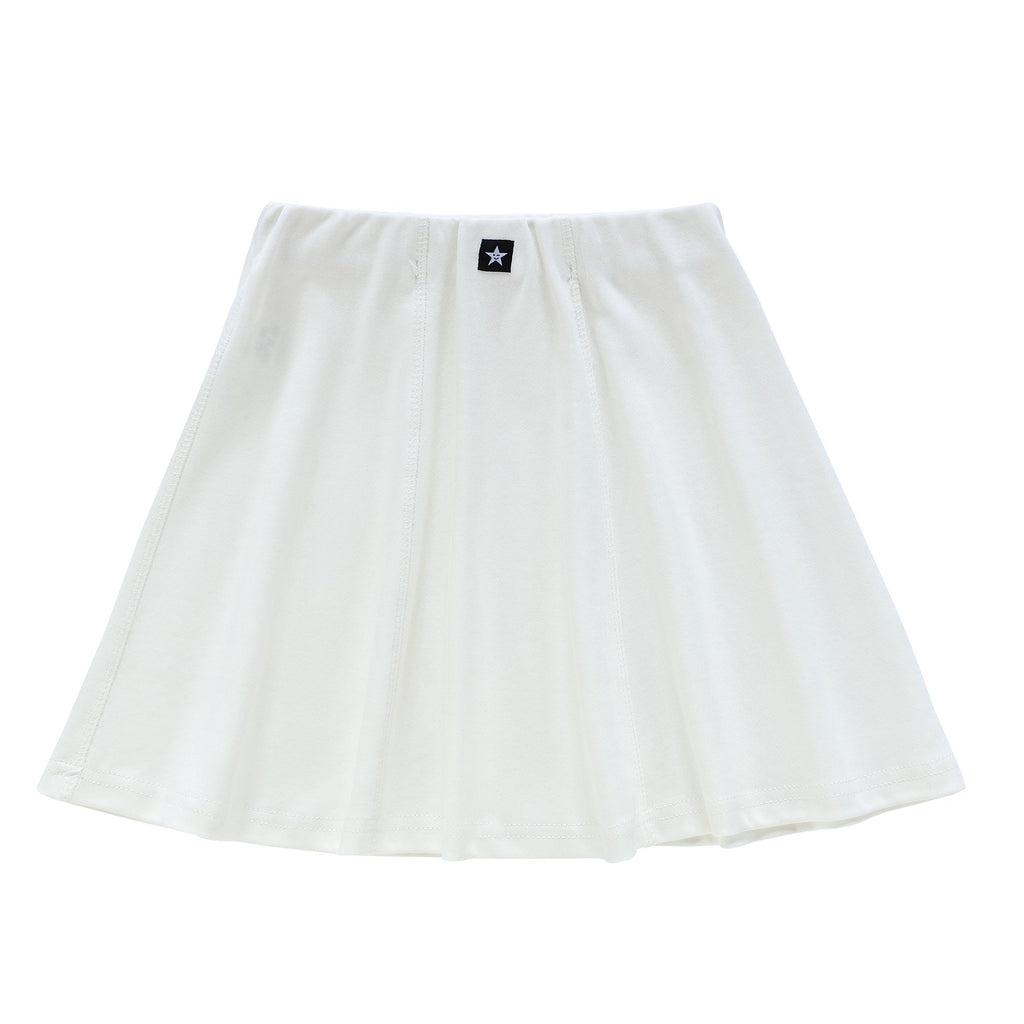 Girls Paneled Skirt in Ivory