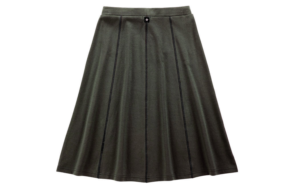 Green Paneled Skirt