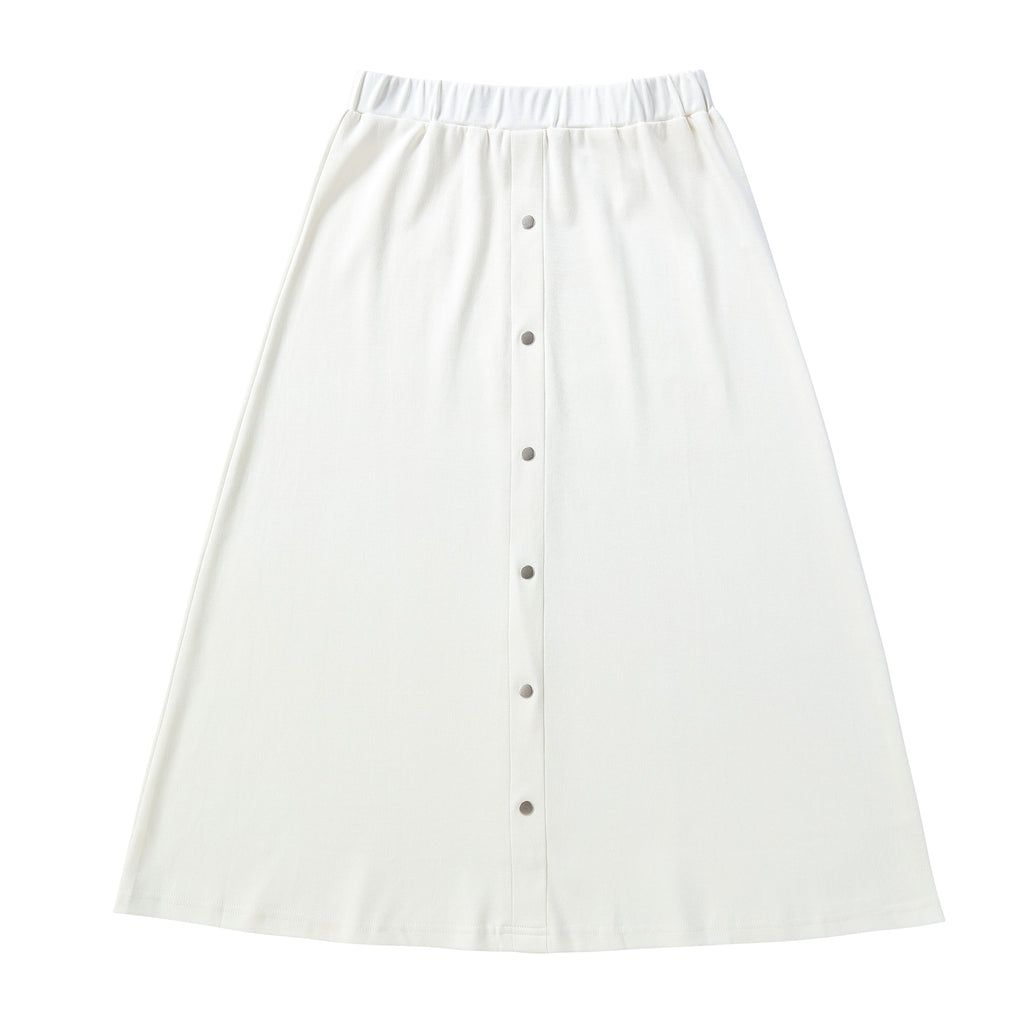 Teens Button-down Maxi skirt in White