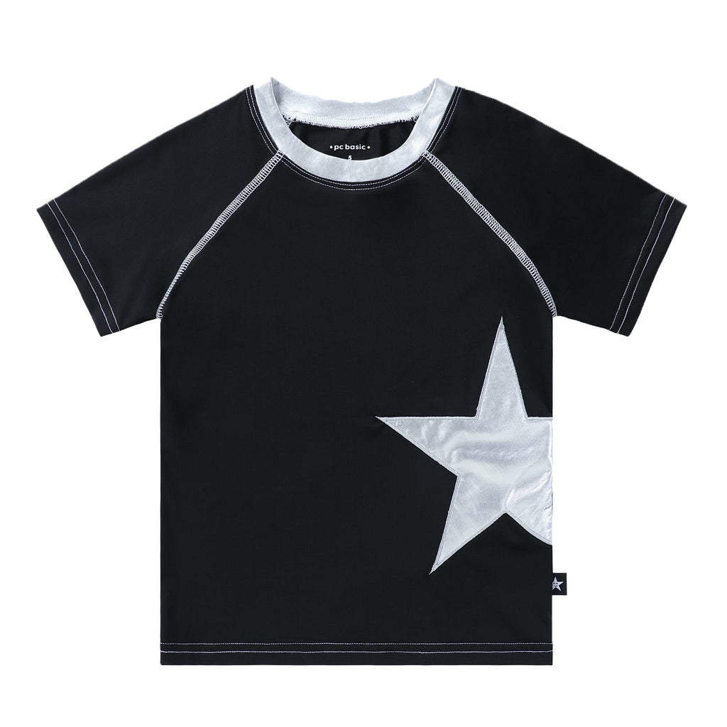 Black and Silver Star Rash Guard